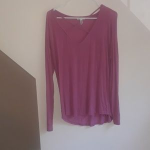 Long sleeve cross chest top